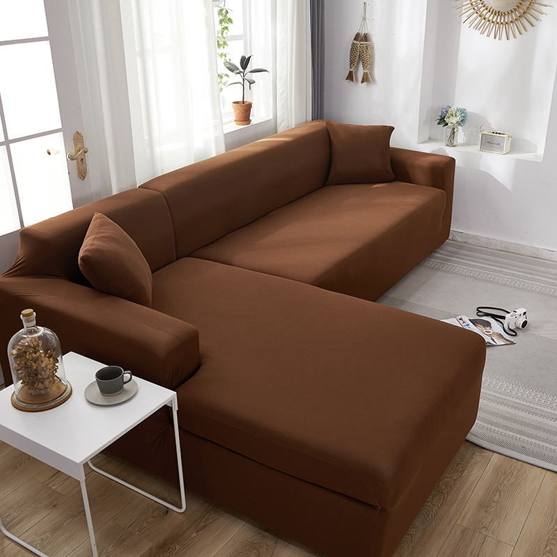 Stretch universal sofa cover 1/2/3/4 seater seasons fabric simple sofa  cover full covers wine red