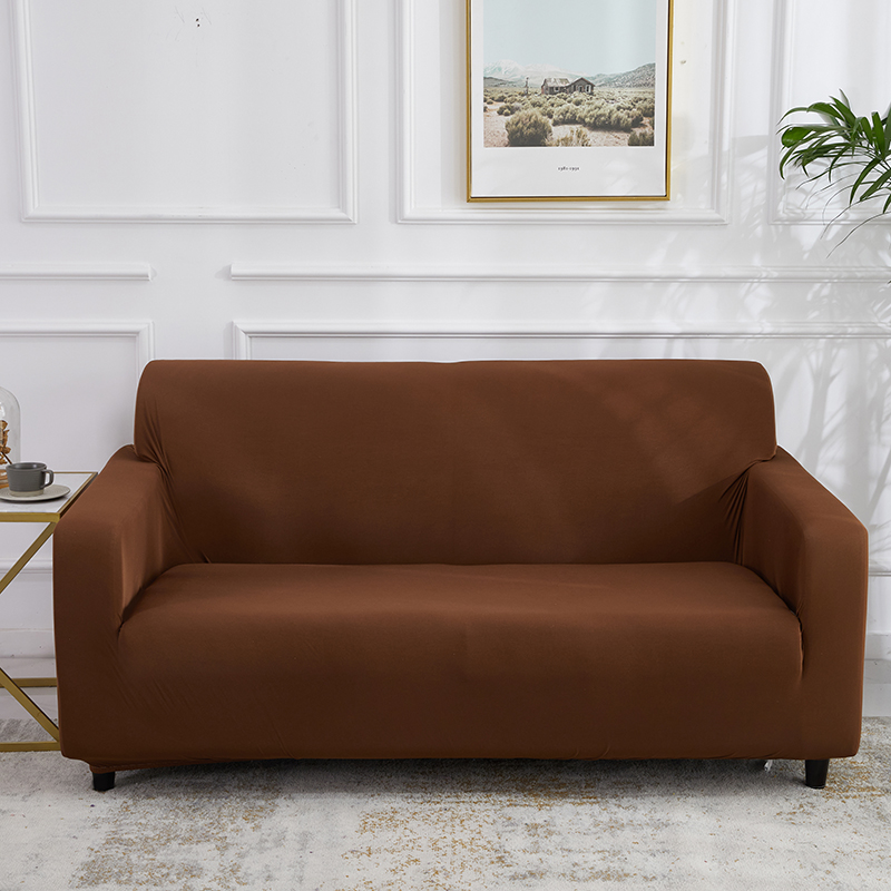 Stretch universal sofa cover 1/2/3/4 seater seasons fabric simple sofa  cover full covers wine red