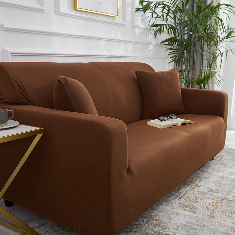 Stretch universal sofa cover 1/2/3/4 seater seasons fabric simple sofa  cover full covers wine red