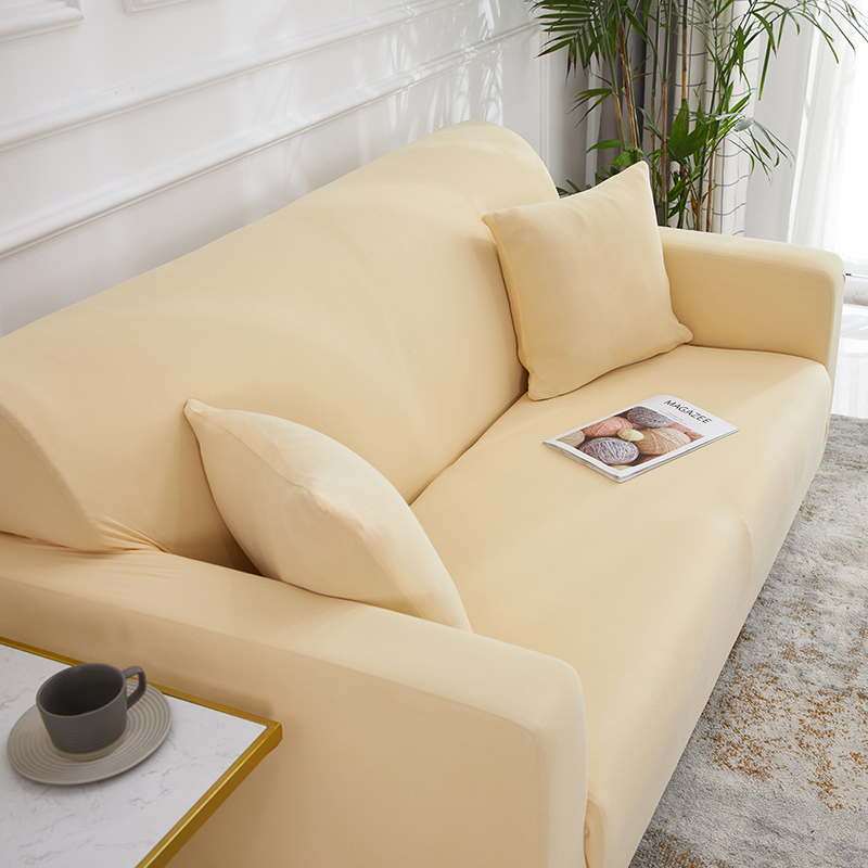 Stretch universal sofa cover 1/2/3/4 seater seasons fabric simple sofa  cover full covers dark gray