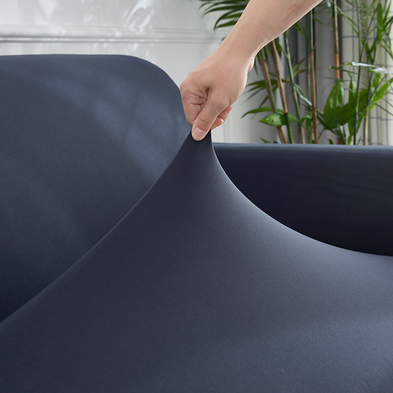 Stretch universal sofa cover 1/2/3/4 seater seasons fabric simple sofa  cover full covers dark gray