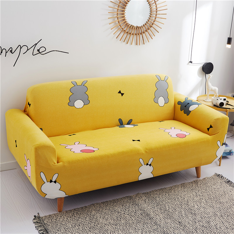 Sofa cover simple stretch fabric sofaset full cover sofa set