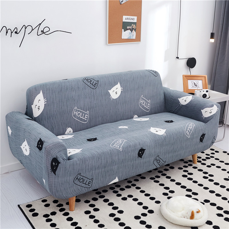 Sofa cover simple stretch fabric sofaset full cover sofa set