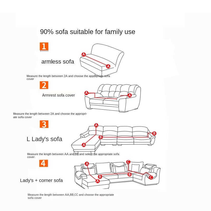 Stretch universal sofa cover 1/2/3/4 seater seasons fabric simple sofa  cover full covers jianya