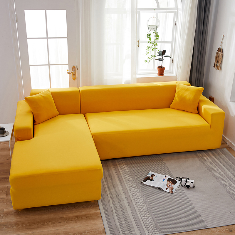 Stretch universal sofa cover 1/2/3/4 seater seasons fabric simple sofa  cover full covers Light blue