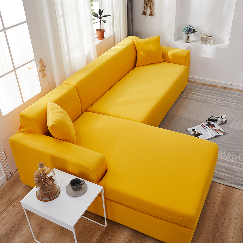 Stretch universal sofa cover 1/2/3/4 seater seasons fabric simple sofa  cover full covers Light blue