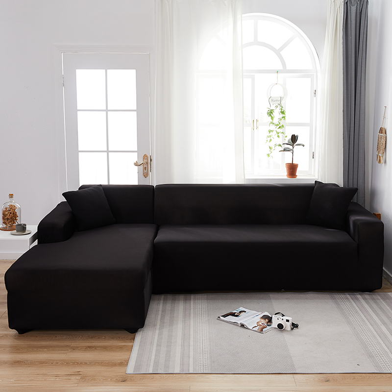 Stretch universal sofa cover 1/2/3/4 seater seasons fabric simple sofa  cover full covers Light blue