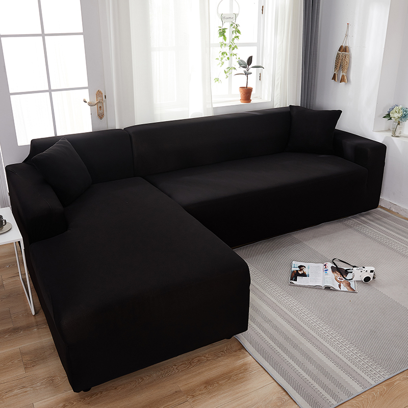 Stretch universal sofa cover 1/2/3/4 seater seasons fabric simple sofa  cover full covers Light blue