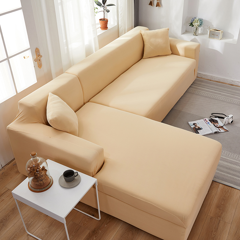 Stretch universal sofa cover 1/2/3/4 seater seasons fabric simple sofa  cover full covers Light blue