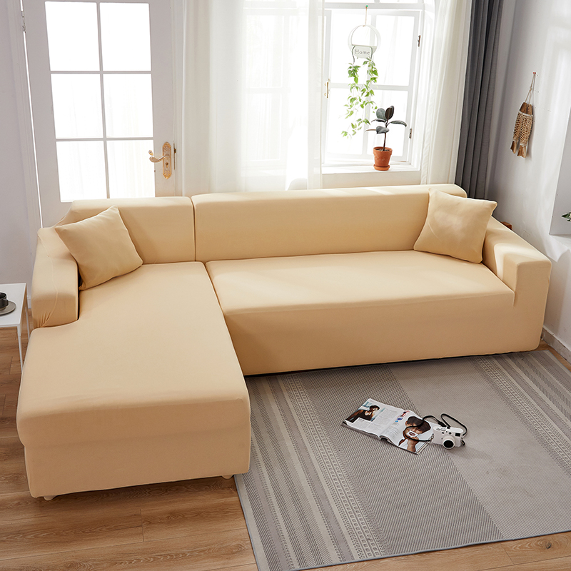 Stretch universal sofa cover 1/2/3/4 seater seasons fabric simple sofa  cover full covers Light blue