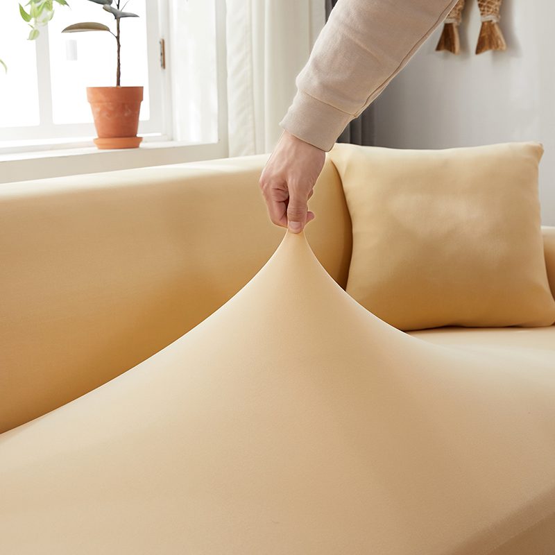 Stretch universal sofa cover 1/2/3/4 seater seasons fabric simple sofa  cover full covers Light blue