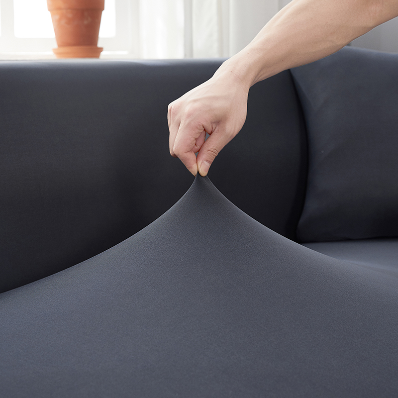 Stretch universal sofa cover 1/2/3/4 seater seasons fabric simple sofa  cover full covers sky blue