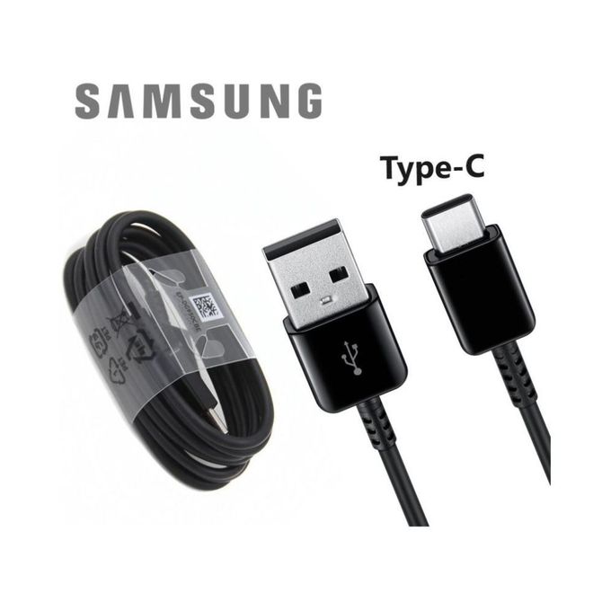 SAMSUNG GALAXY 15W FAST CHARGER FOR S10 S9 S8 NOTE 10 USB TYPE C CHARGER - BLACK