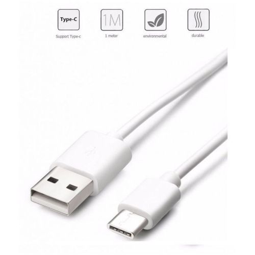 Samsung Galaxy S10, S8, S9, A3, A5, A7, Note 8 Type C USB-C Cable White