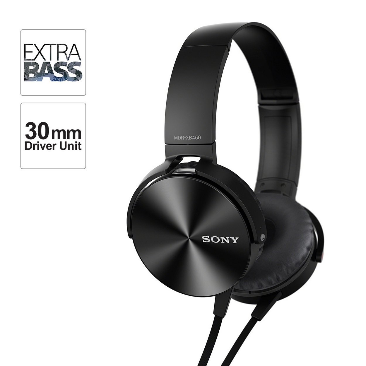 SONY MDR 450AP EXTRA BASS HEADPHONES - BLACK