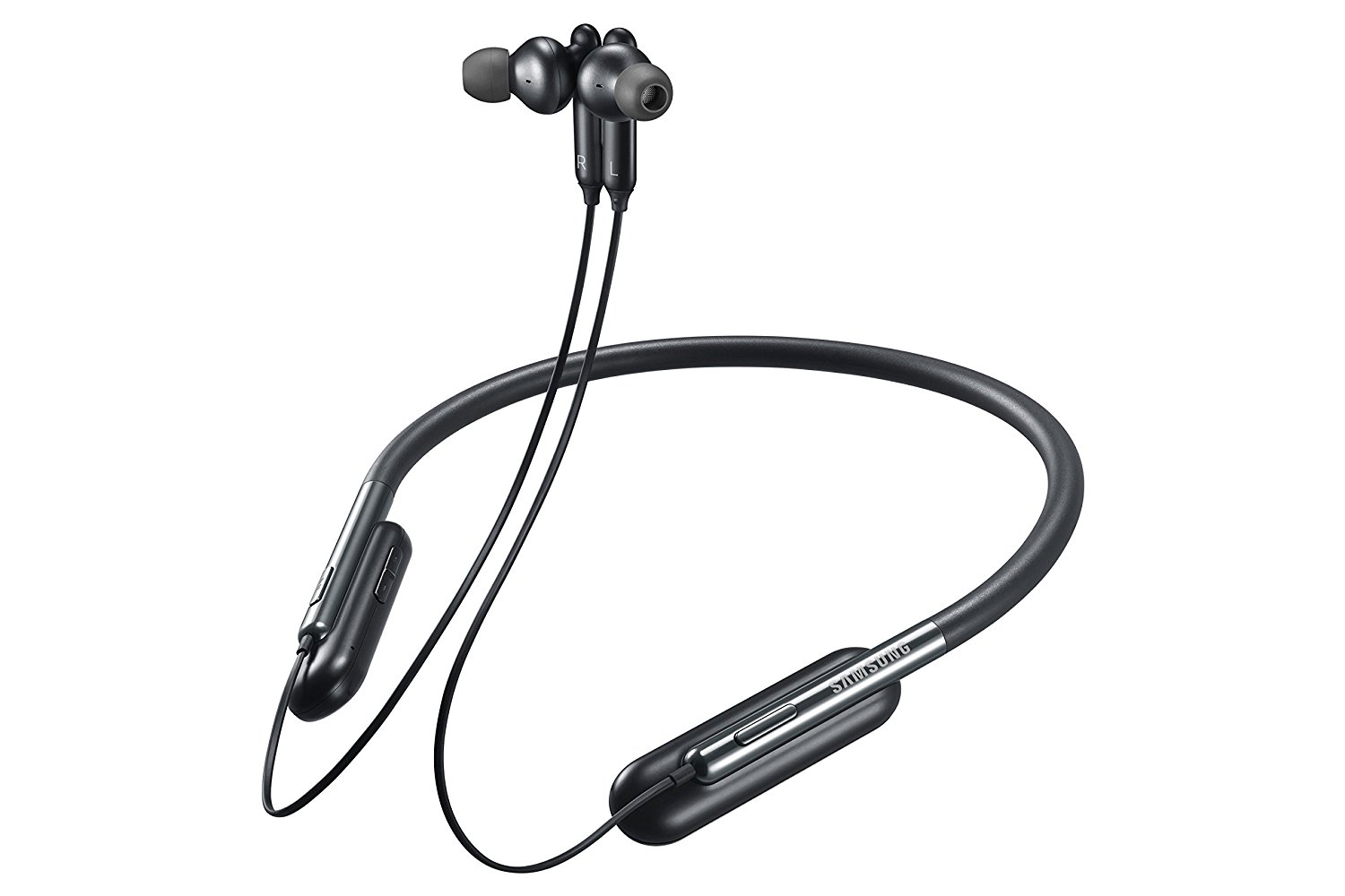Samsung U Flex Wireless Headphones with Microphone and UHQ Audio - BLACK