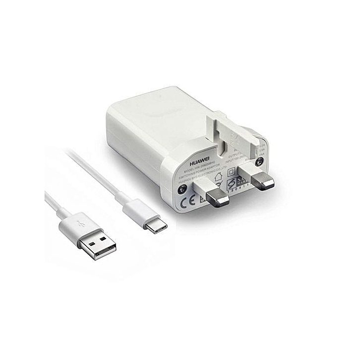 Huawei 18W Quick Charger - 9V 2A Type C Data Cable - White