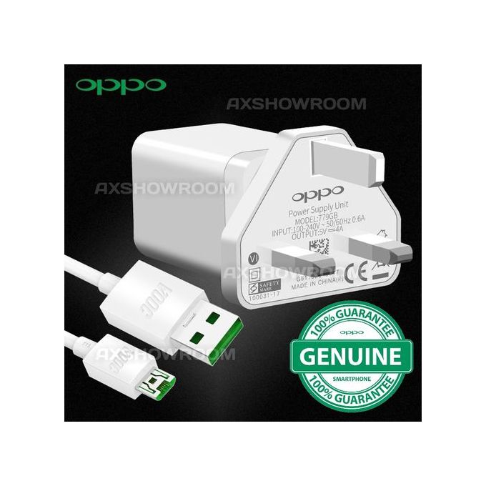 Oppo VOOC charger 4Amp 20Watt FOR OPPO PHONES MICRO USB OR USB TYPE C CABLE