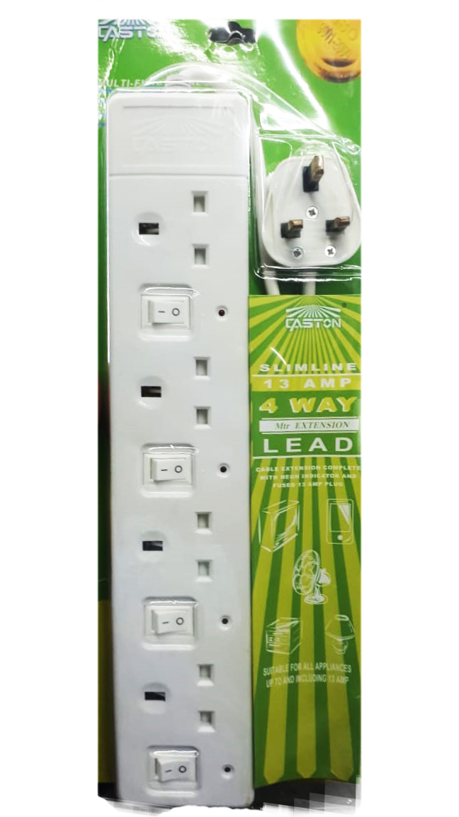 Caston 4 WAY EXTENSION POWER STRIP CABLE