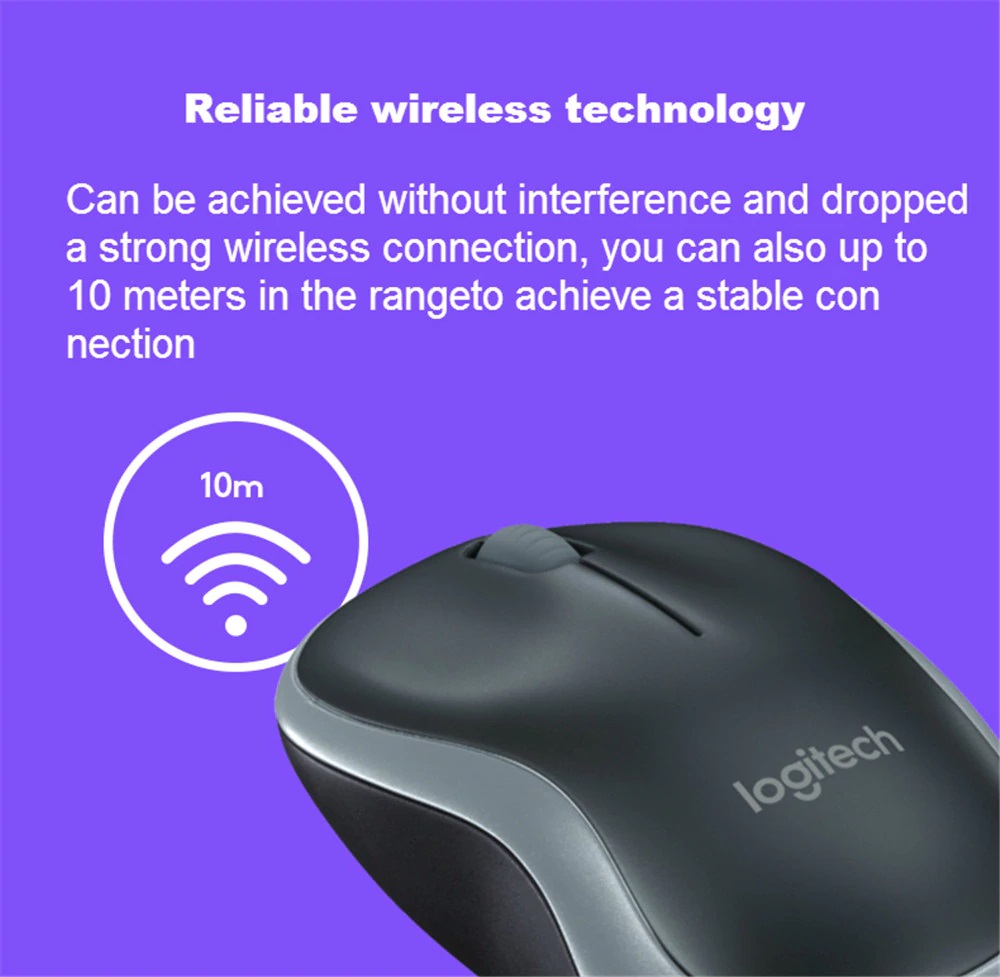 LOGITECH M185 Wireless Mouse - Plug And Play