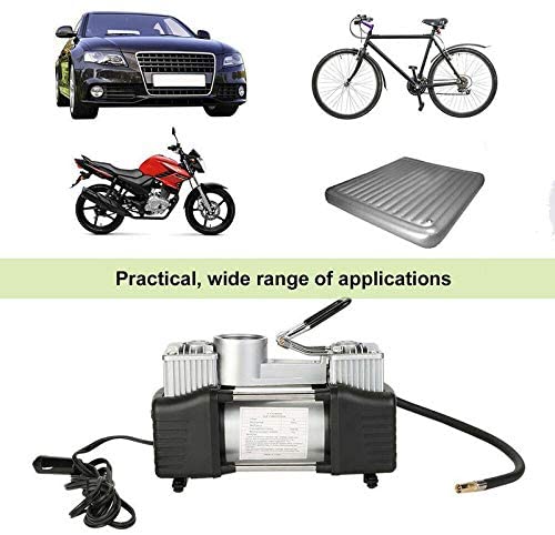 12V 150PSI Double Cylinder Air Pump Compressor Car Auto Tire Inflator Portable Heavy Duty lorry, bicycle, ball, car, motocycle, comes with  repair kit and box