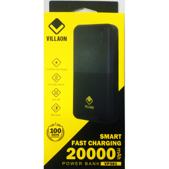 VILLAON 20000mAh QUICK FASTCHARGING POWER BANK VP381