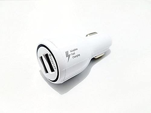 SAMSUNG 15W FAST CAR CHARGER USB MICRO CABLE - WHITE