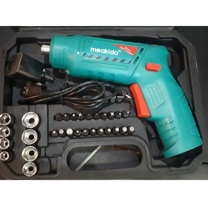 MEAKIDA 4.8v CORDLESS DRILL 40pc 100% COPPER WITH diy Screwdriver Set