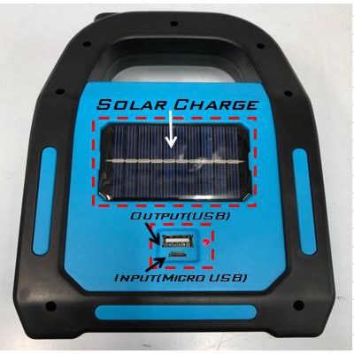 WORK LIGHT FOR OUTDOOR WITH 3 MODES SOLAR LANTERN BLUE