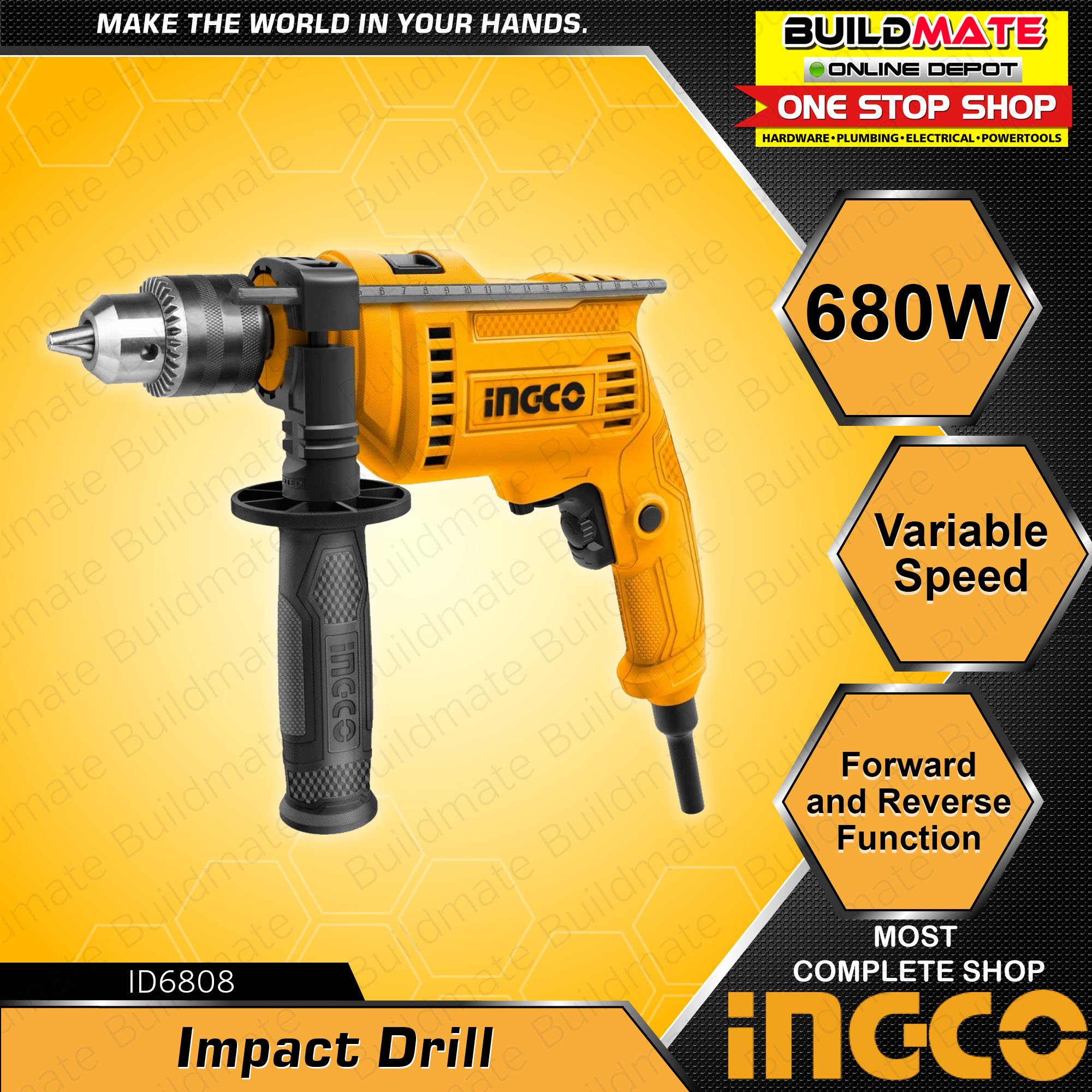 INGCO Impact Drill 680W ID6808 Super Product