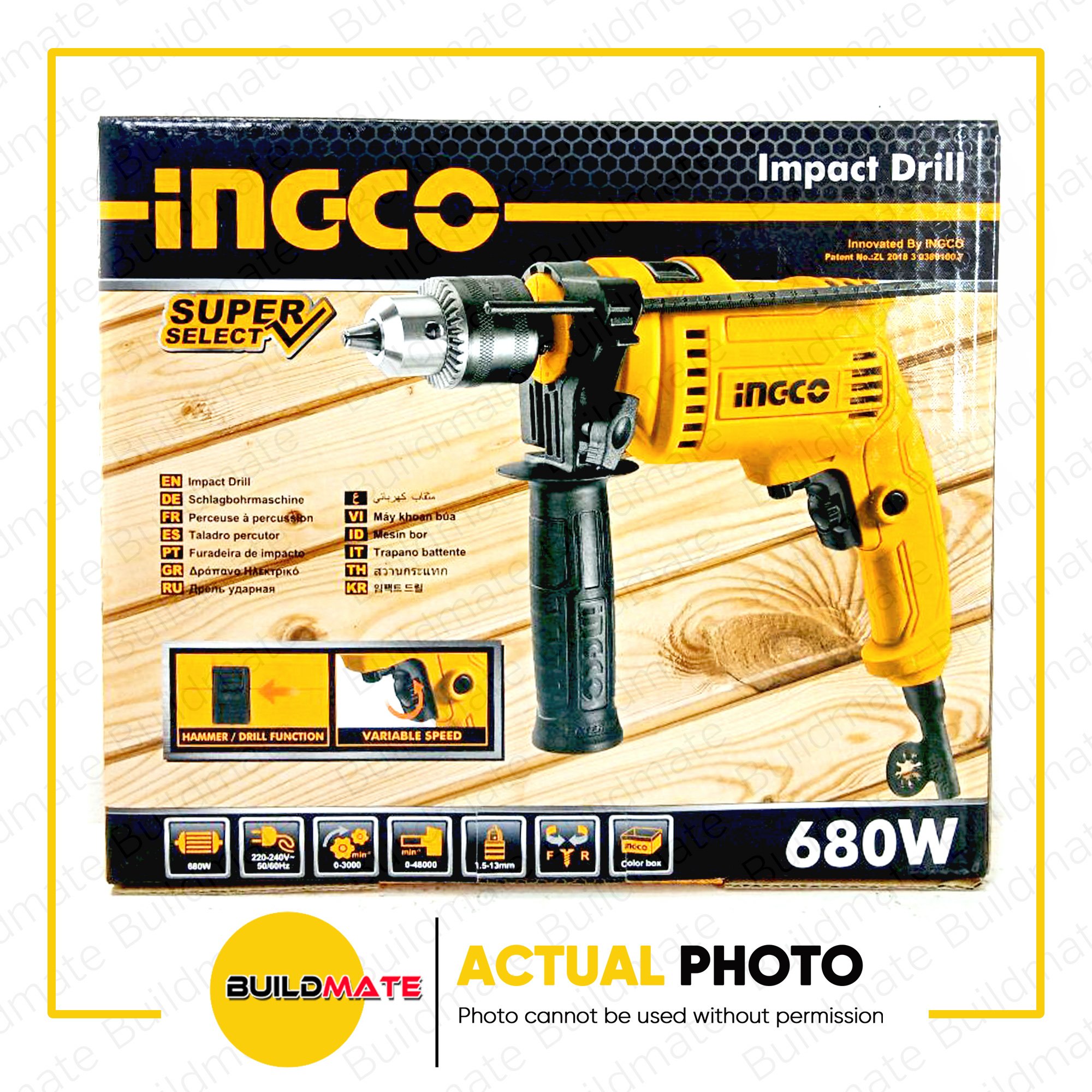 INGCO Impact Drill 680W ID6808 Super Product