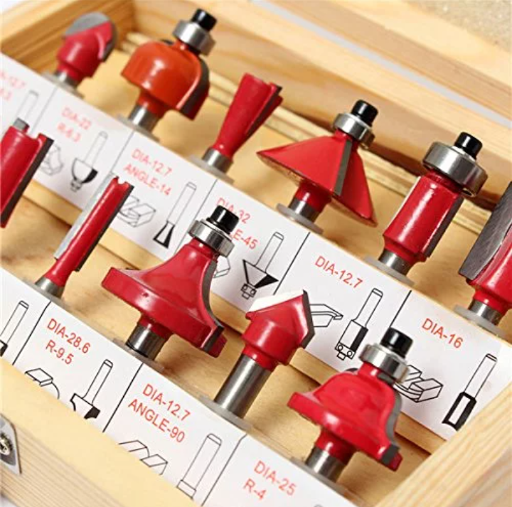 12pcs Milling Cutter Router Bit Set 8mm Wood Cutter Shank Mill Woodworking Engraving Cutting Tools