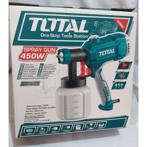 TOTAL 450W INDUSTRIAL ELECTRIC PAINT SPRAY GUN
