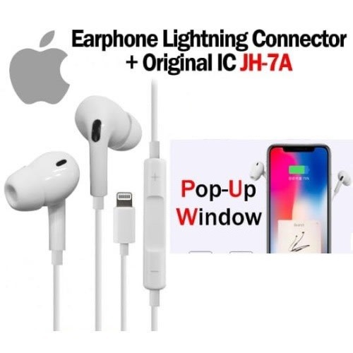 Apple Headset Earpods For Iphone 7/8 / X / Xs / Xr / 11 With Pop Up Window Bluetooth with lightning jack