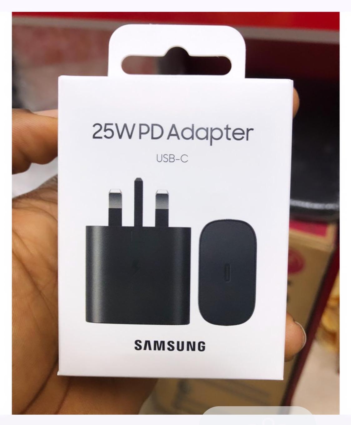 SAMSUNG 25W PD USB-C Fast Charging Adapter For Note 10 + NOTE 20 Iphone, Apple
