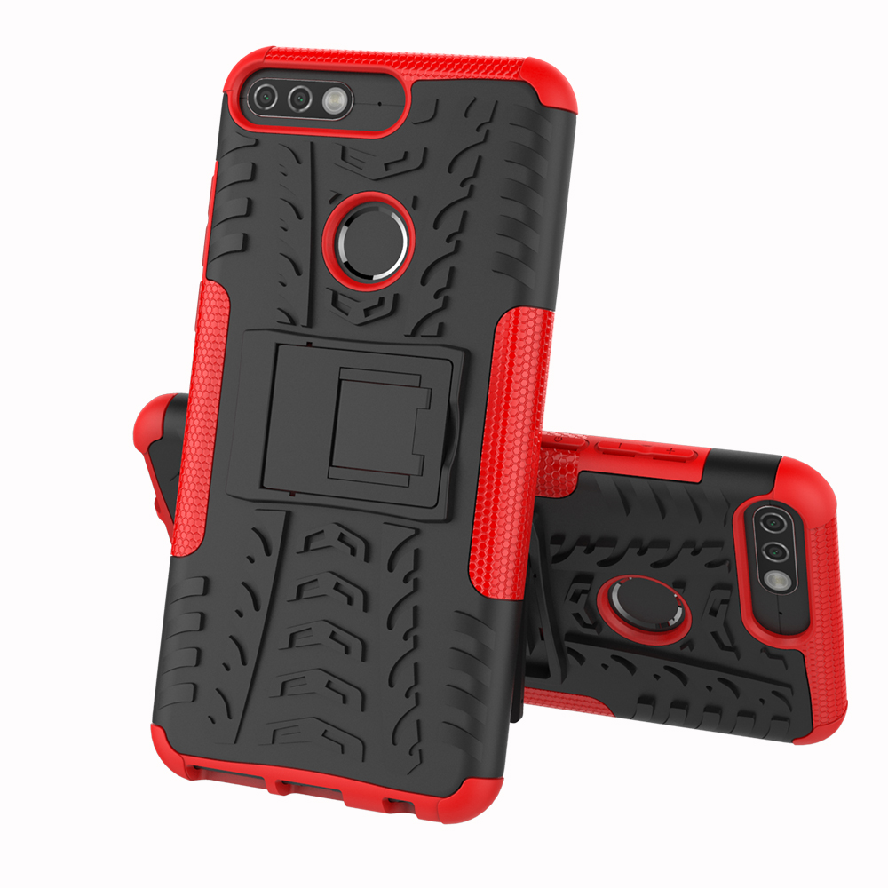 [Kind] Huawei Y7 Prime (2018) Case Shockproof with Kickstand TPU PC Phone Case Covers