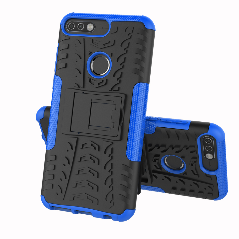 [Kind] Huawei Y7 Prime (2018) Case Shockproof with Kickstand TPU PC Phone Case Covers