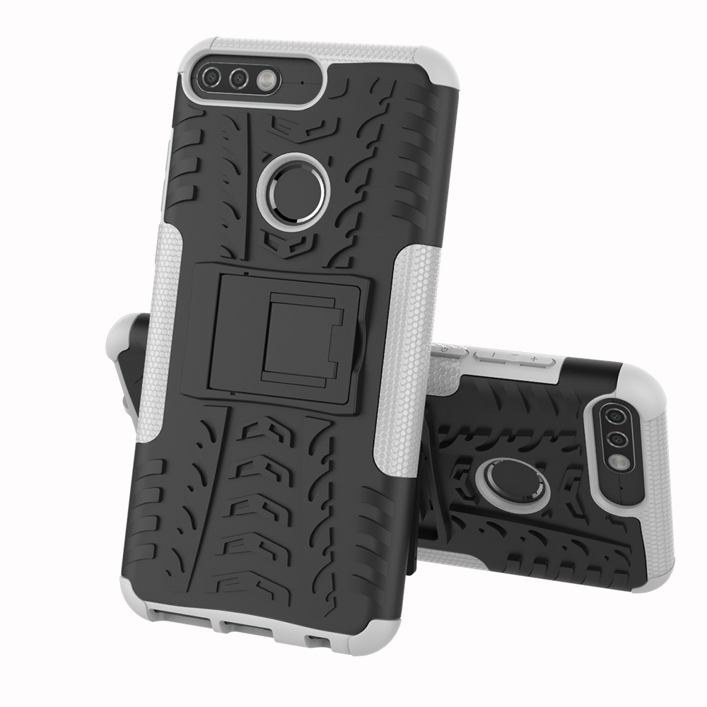 [Kind] Huawei Y7 Prime (2018) Case Shockproof with Kickstand TPU PC Phone Case Covers