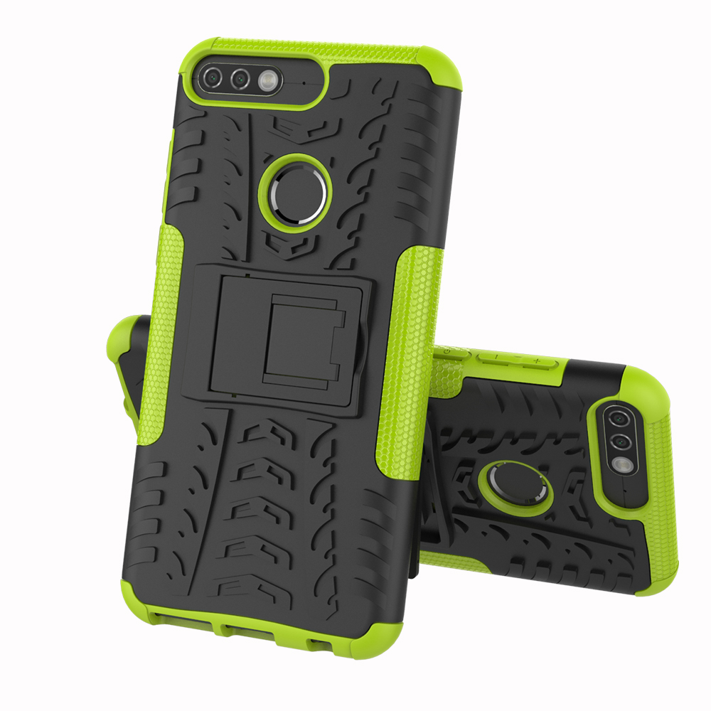 [Kind] Huawei Y7 Prime (2018) Case Shockproof with Kickstand TPU PC Phone Case Covers
