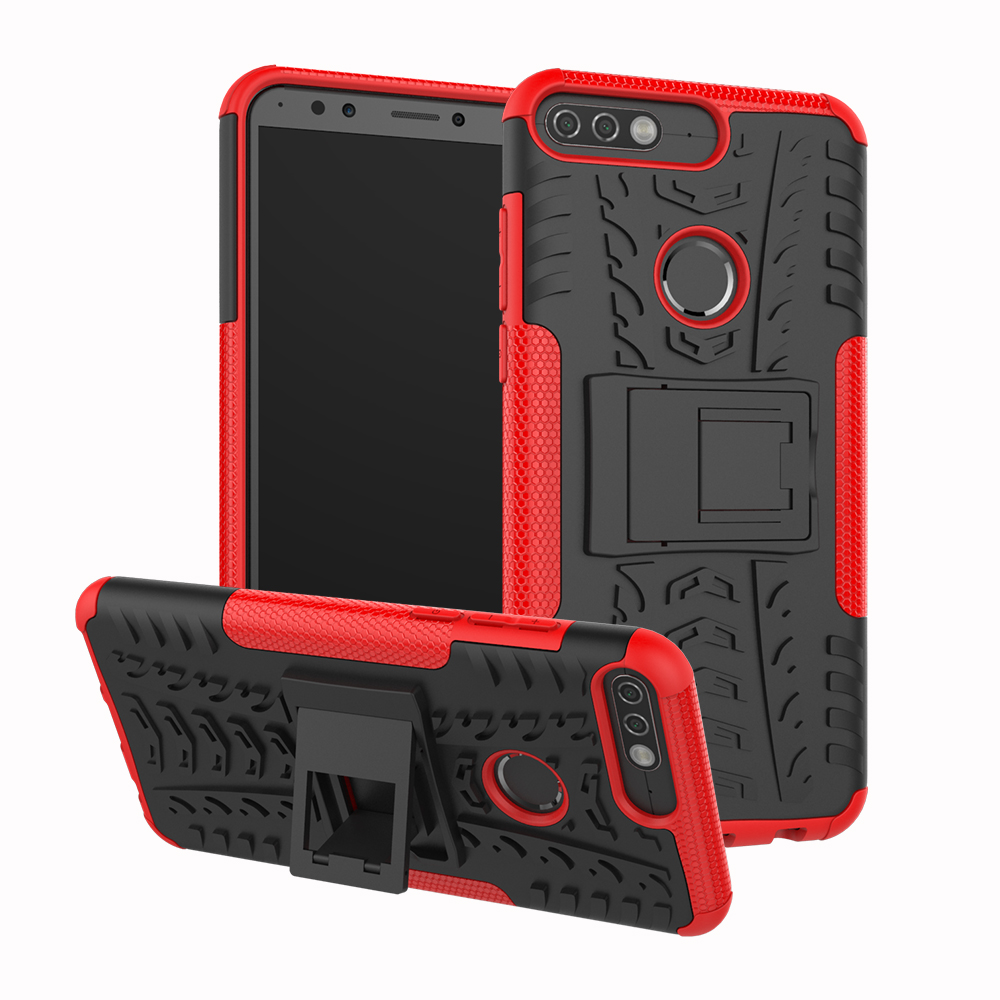 [Kind] Huawei Y7 Prime (2018) Case Shockproof with Kickstand TPU PC Phone Case Covers
