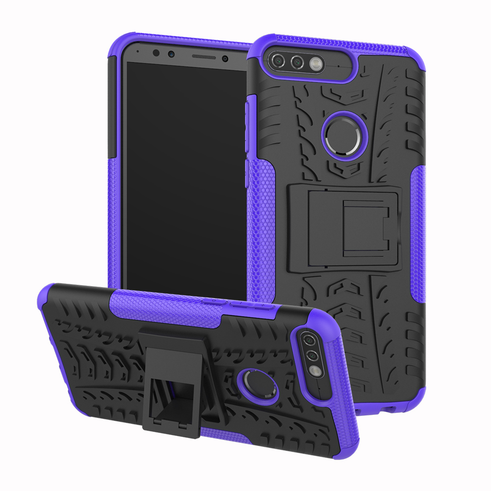 [Kind] Huawei Y7 Prime (2018) Case Shockproof with Kickstand TPU PC Phone Case Covers