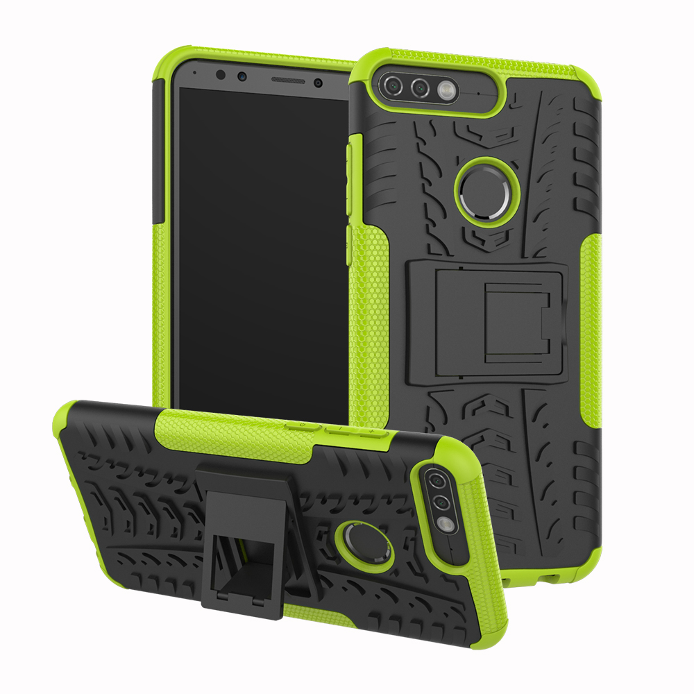 [Kind] Huawei Y7 Prime (2018) Case Shockproof with Kickstand TPU PC Phone Case Covers
