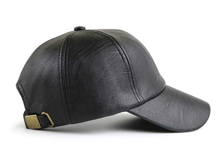 New Fashion Hats for Men PU Leather Baseball Cap Hip Hop Rap Embossing