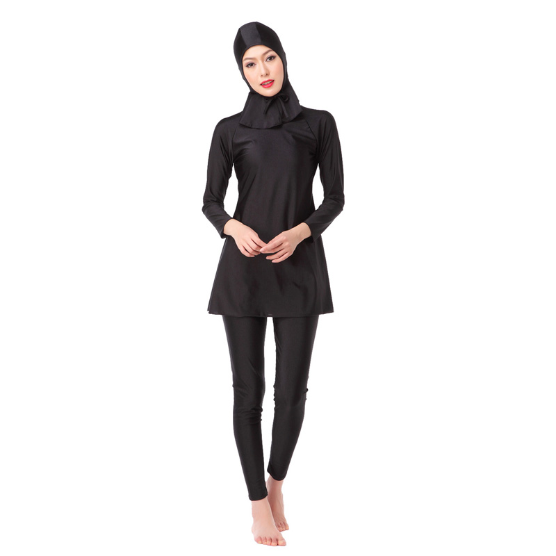 Women&apos;s Islamic swimsuit lady&apos;s a three-piece suit consists of cap, jacket and pant woman&apos;s swimwear