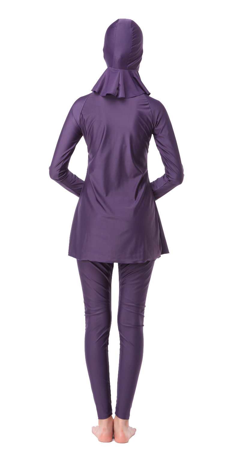 Women&apos;s Islamic swimsuit lady&apos;s a three-piece suit consists of cap, jacket and pant woman&apos;s swimwear