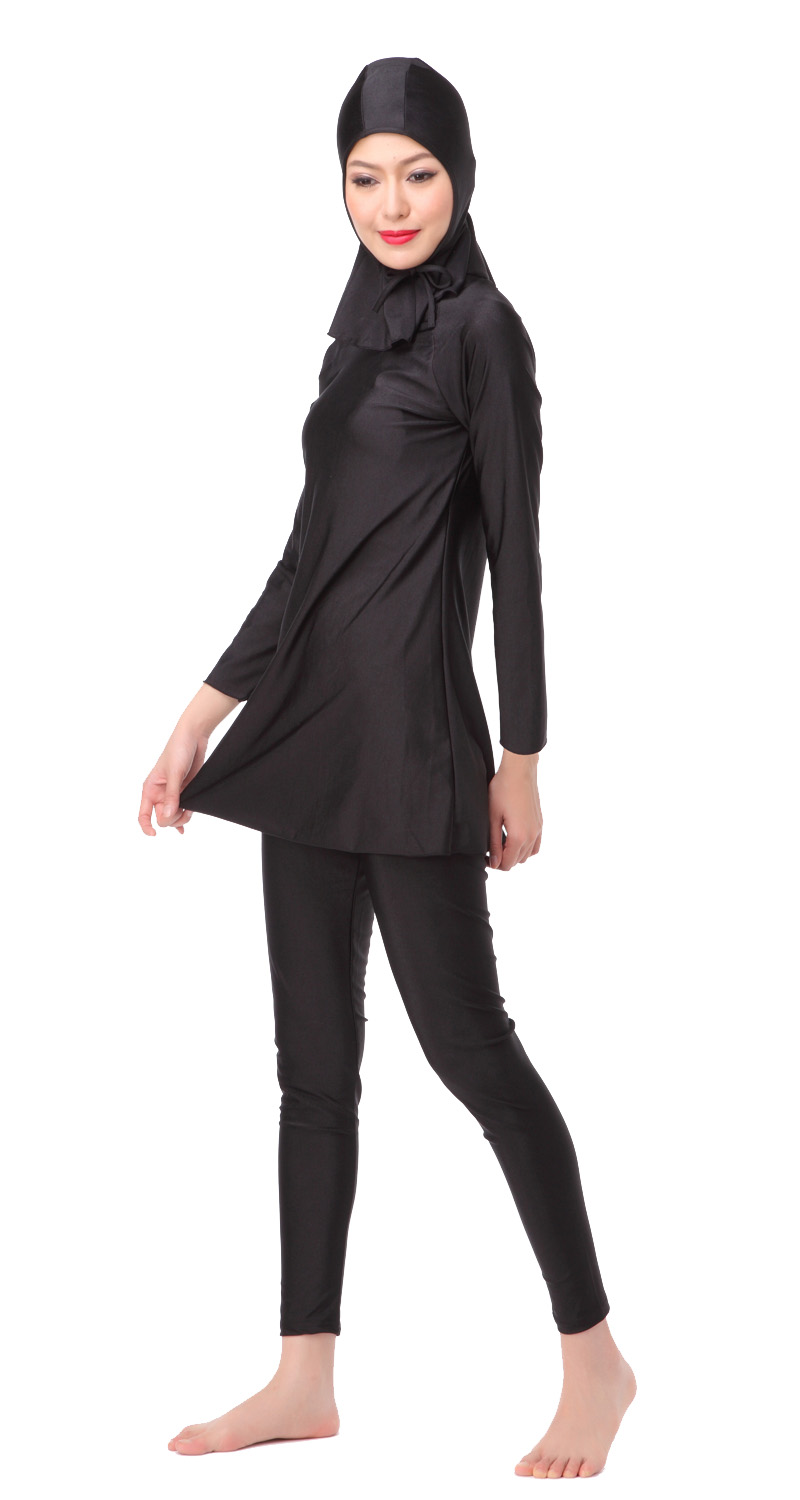 Women&apos;s Islamic swimsuit lady&apos;s a three-piece suit consists of cap, jacket and pant woman&apos;s swimwear