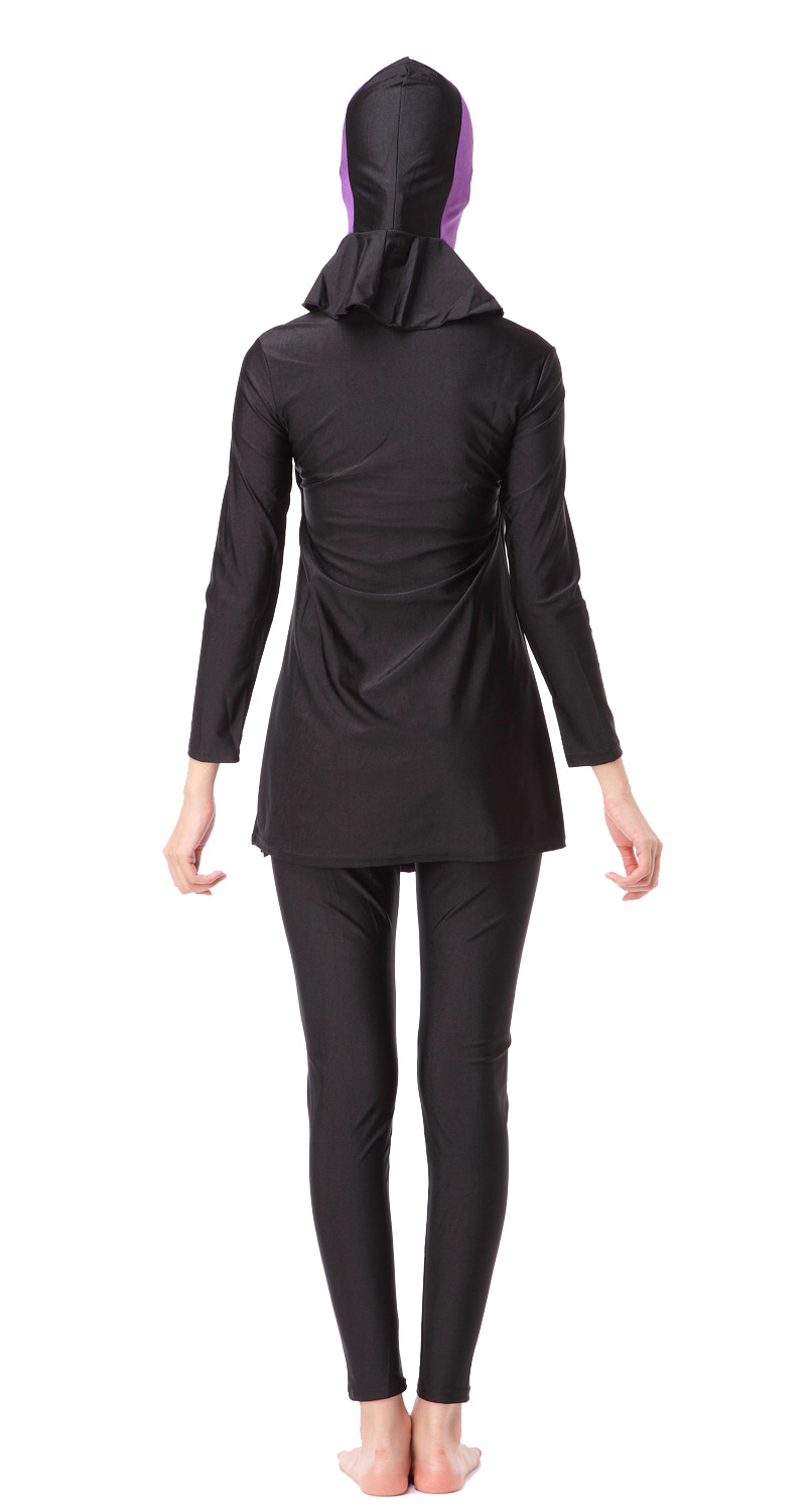 Women&apos;s Muslim swimsuit lady&apos;s a three-piece suit consists of cap, jacket and pant woman&apos;s swimwear