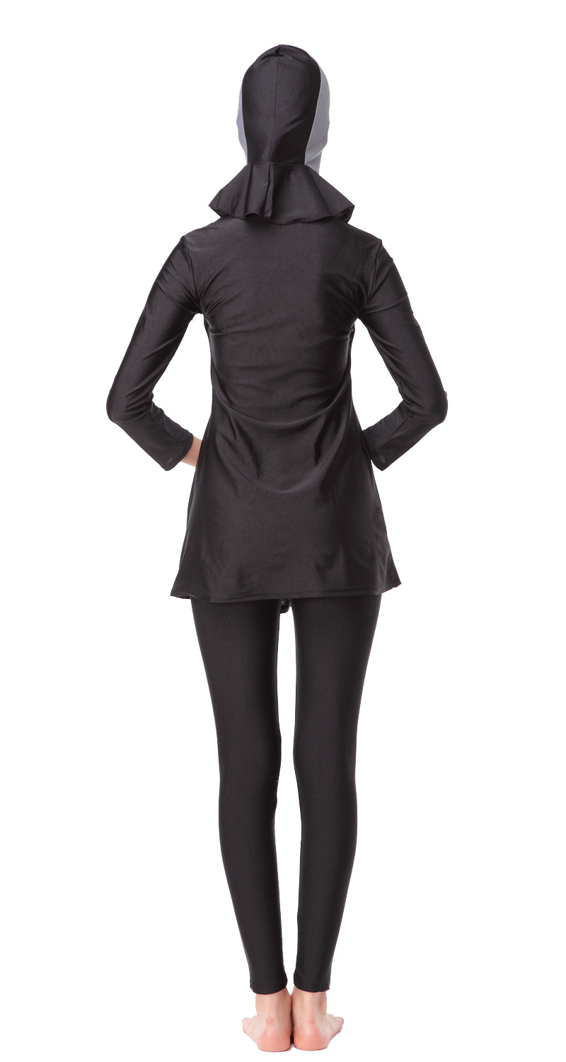 Women&apos;s Muslim swimsuit lady&apos;s a three-piece suit consists of cap, jacket and pant woman&apos;s swimwear