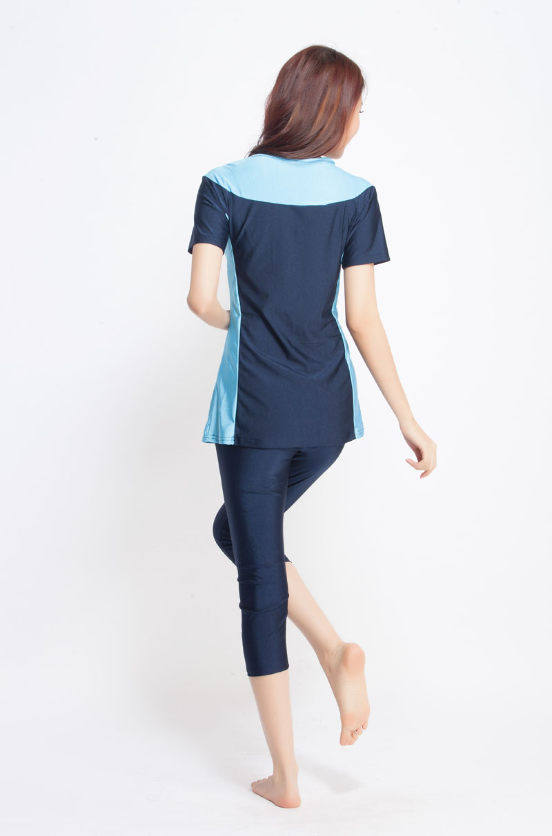 Women&apos;s Islamic Muslim swimsuit lady&apos;s a two-piece suit consists of jacket and pant woman&apos;s swimwear