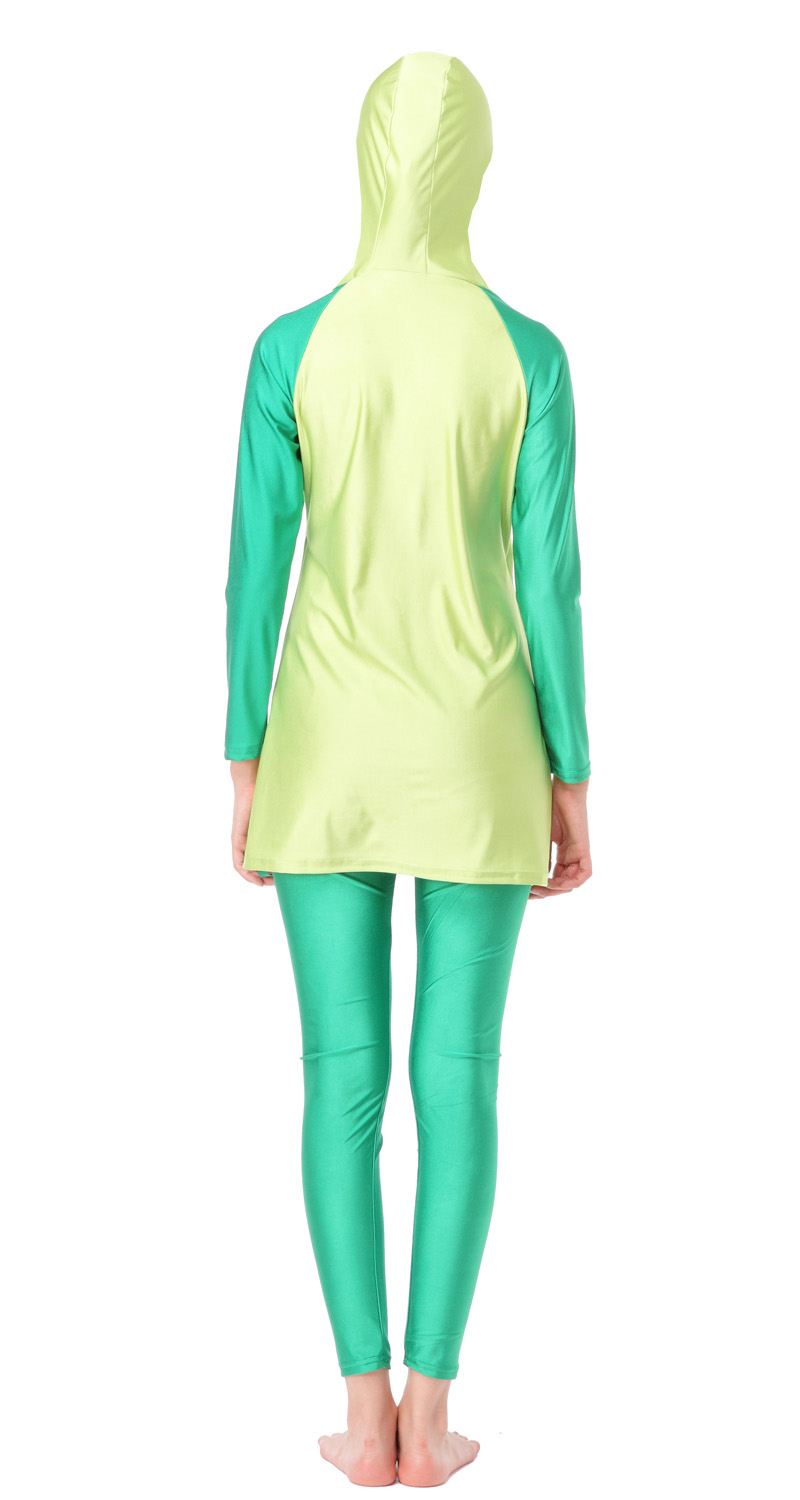 Women&apos;s Muslim swimsuit lady&apos;s A two-piece suit consists of cap and jacket together woman&apos;s swimwear